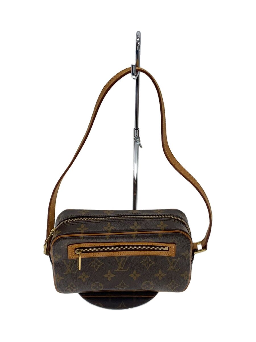 【中古】LOUIS VUITTON◆ポシェット・シテ_モノグラム・帆布_BRW/PVC/BRW【御徒面子】