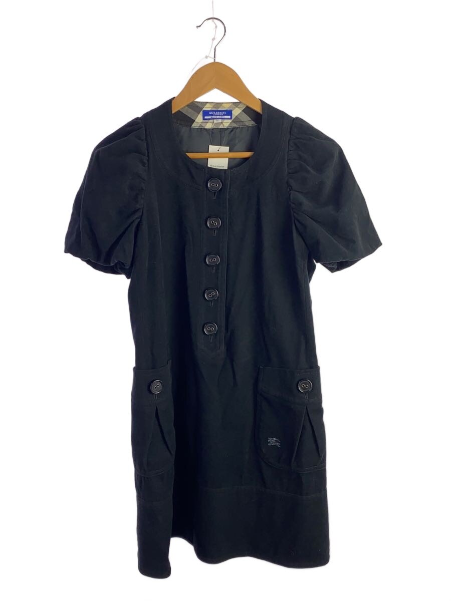 【中古】BURBERRY BLUE LABEL◆半袖衣装/36/人絹/BLK/FMF50-695-09//【レディース御召しもの】