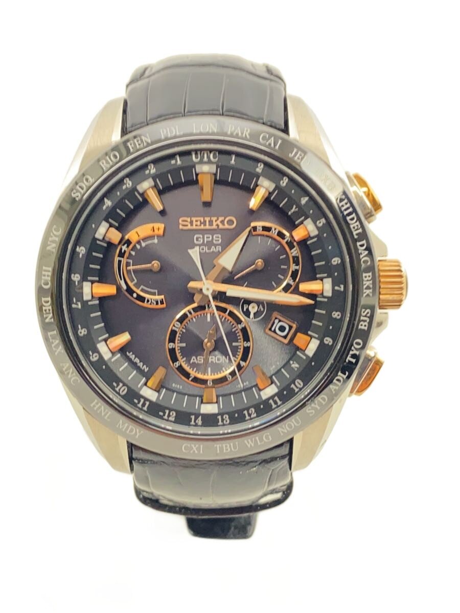【中古】SEIKO◆ソーラーウォッチ/アナログ/8X53-0AB0-2【服飾雑貨他】
