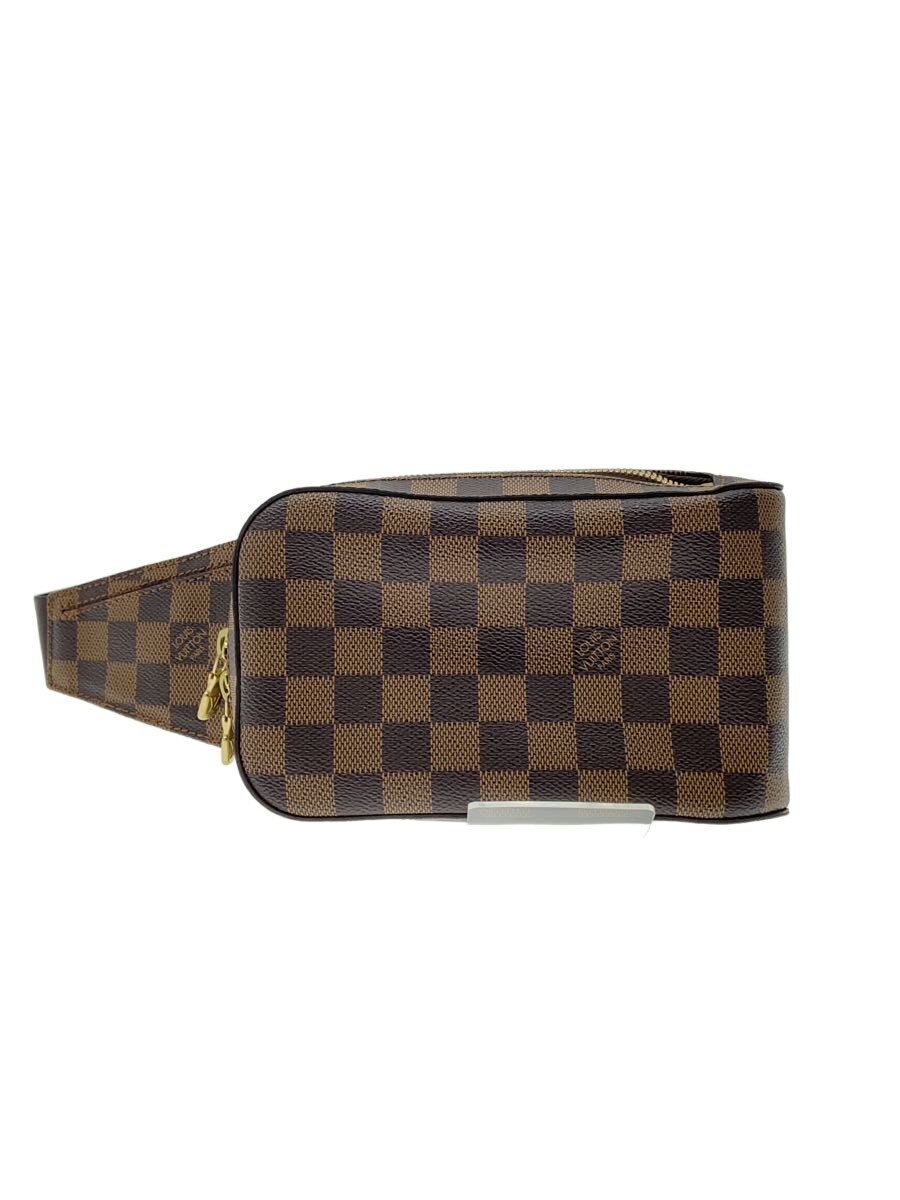 【中古】LOUIS VUITTON◆ジェロニモス_ダミエ・エベヌ/PVC/BRW【御徒面子】