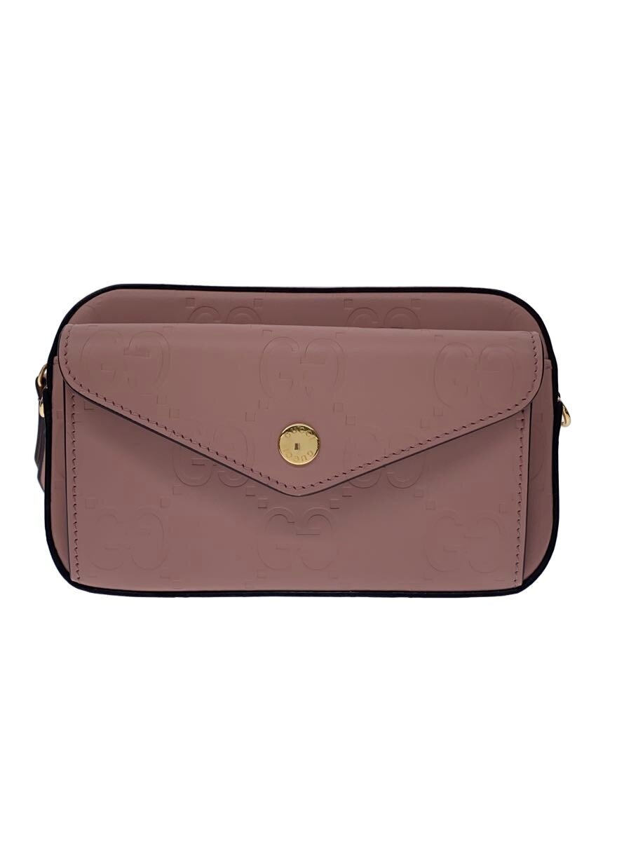 【中古】GUCCI◆ミニショルダーバッグ/なめし革/BEG/総柄【御徒面子】