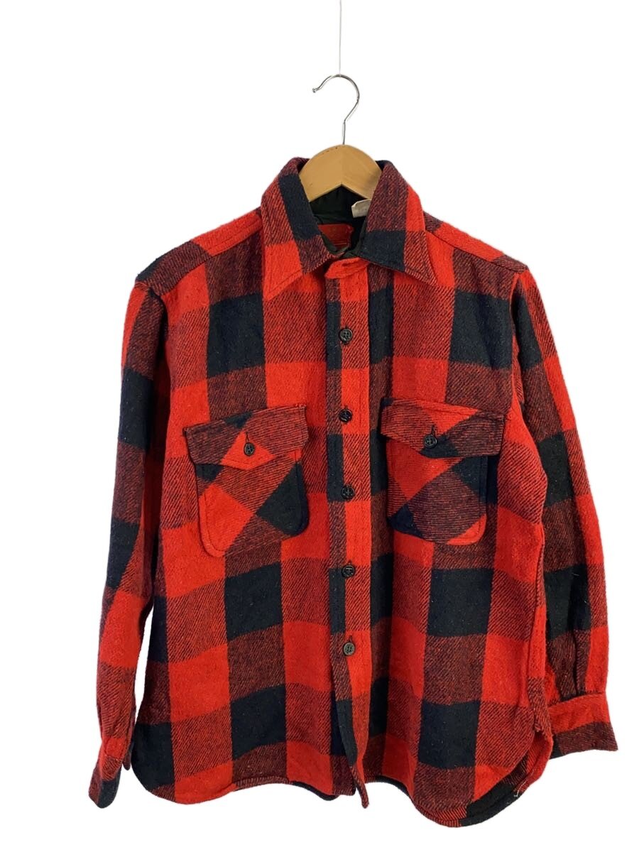 【中古】sears◆フランネルティーシャツ/M/アクリル樹脂/RED/読み合わせる【メンズウェア】
