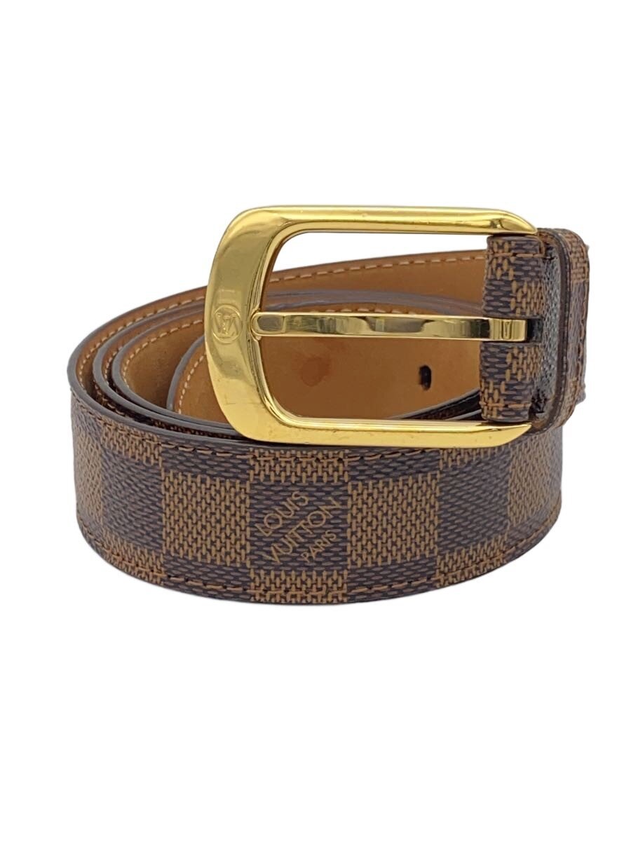 【中古】LOUIS VUITTON◆サンチュール・エリプス_ダミエ・エベヌ/レザー/BRW/総柄/レディース【服飾雑貨他】｜2ｎｄ STREET 店