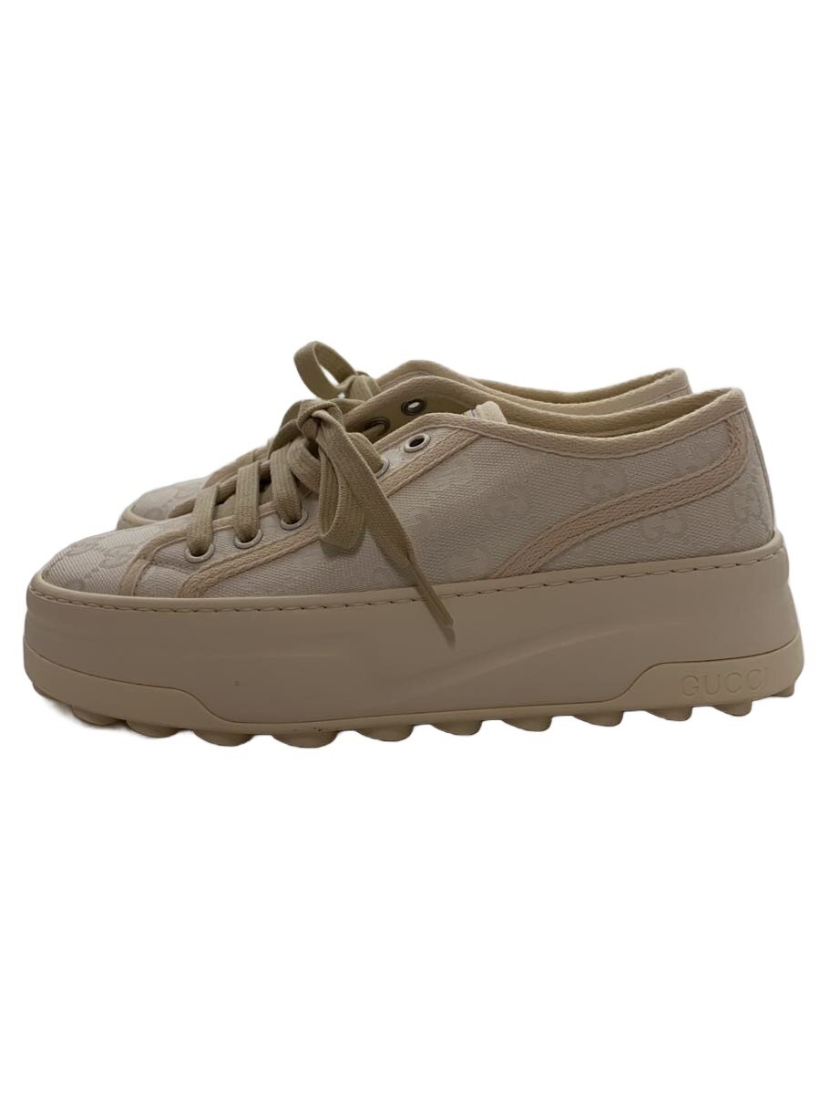 【中古】GUCCI◆ローカットスニーカー/36/WHT/帆布/746767【シューズ】