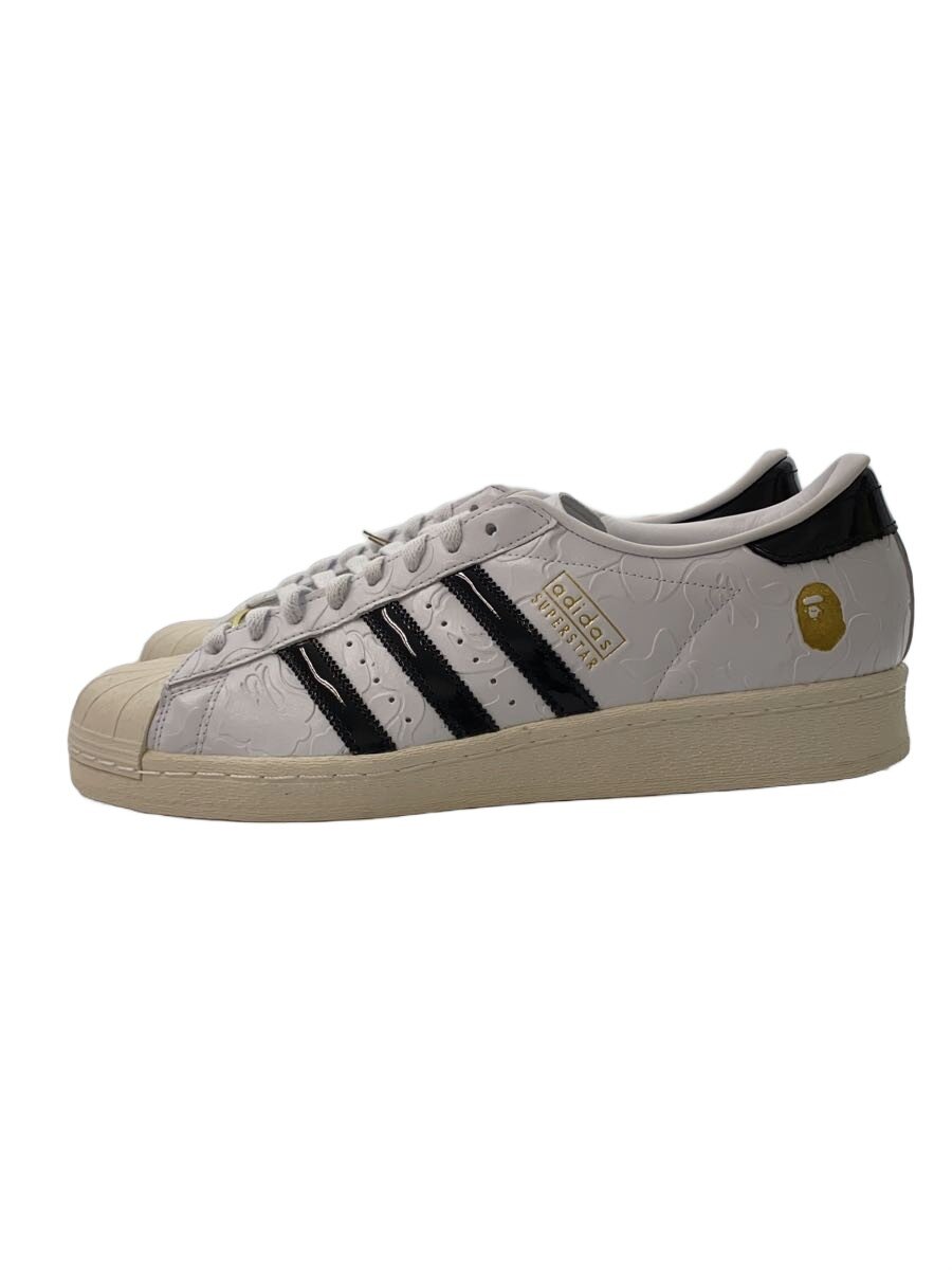 【中古】adidas◆SUPERSTAR V BAPE_はやりっ児 V ベイプ/29糎/WHT【シューズ】