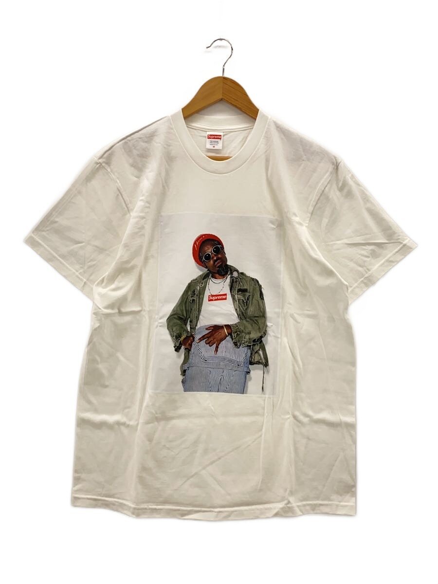 【中古】Supreme◆ティーシャツ/M/綿織物/WHT/刷り上げる【メンズウェア】