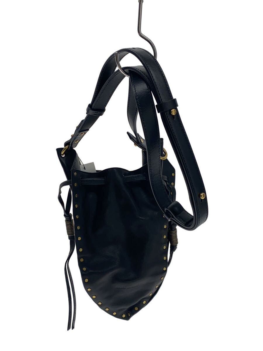 【中古】ISABEL MARANT◆ショルダーバッグ/なめし革/BLK【御徒面子】