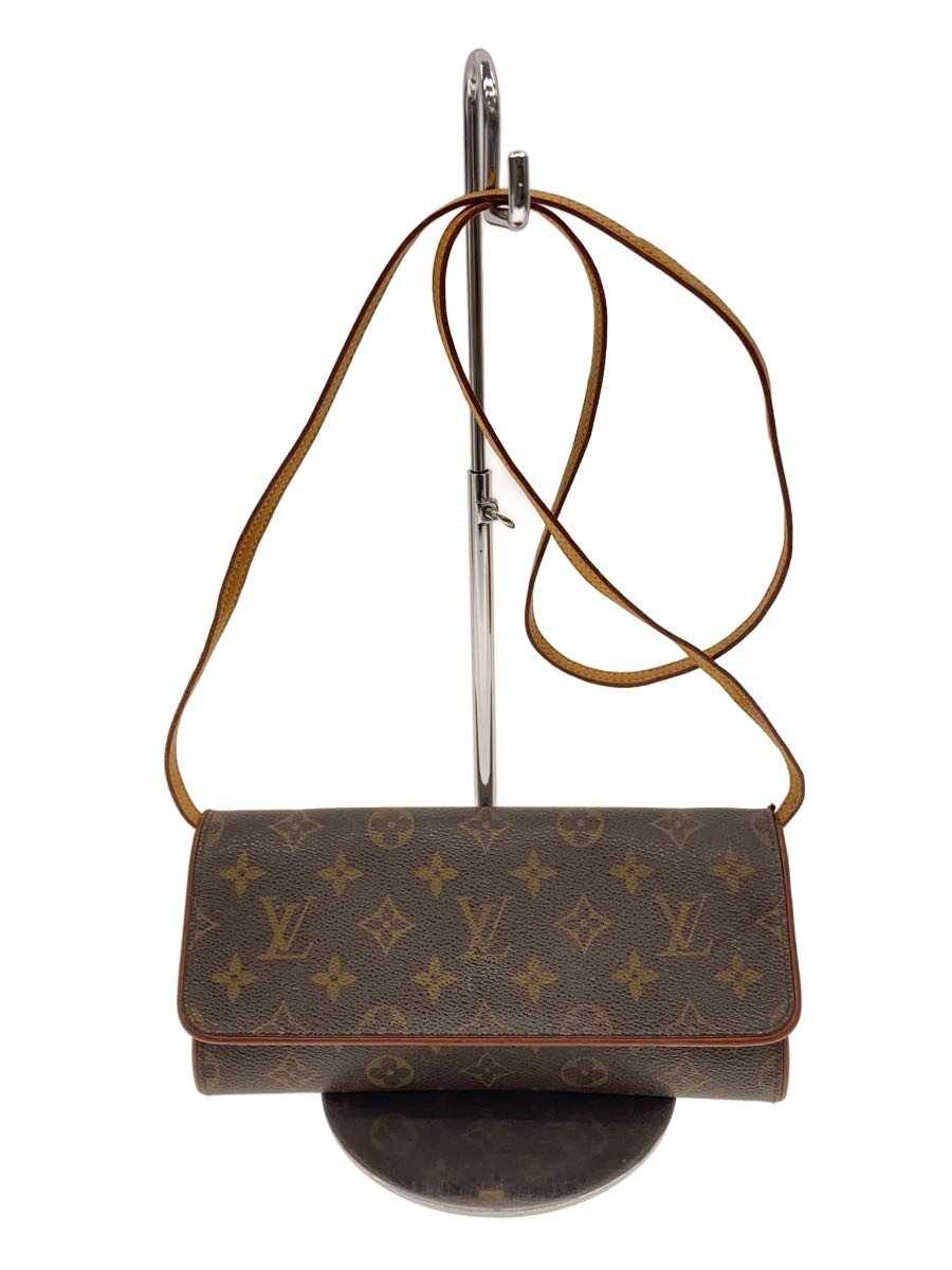 【中古】LOUIS VUITTON◆ポシェット・ツインGM_モノグラム・キャンバス/PVC/BRW【バッグ】｜2ｎｄ STREET 店 29,370円