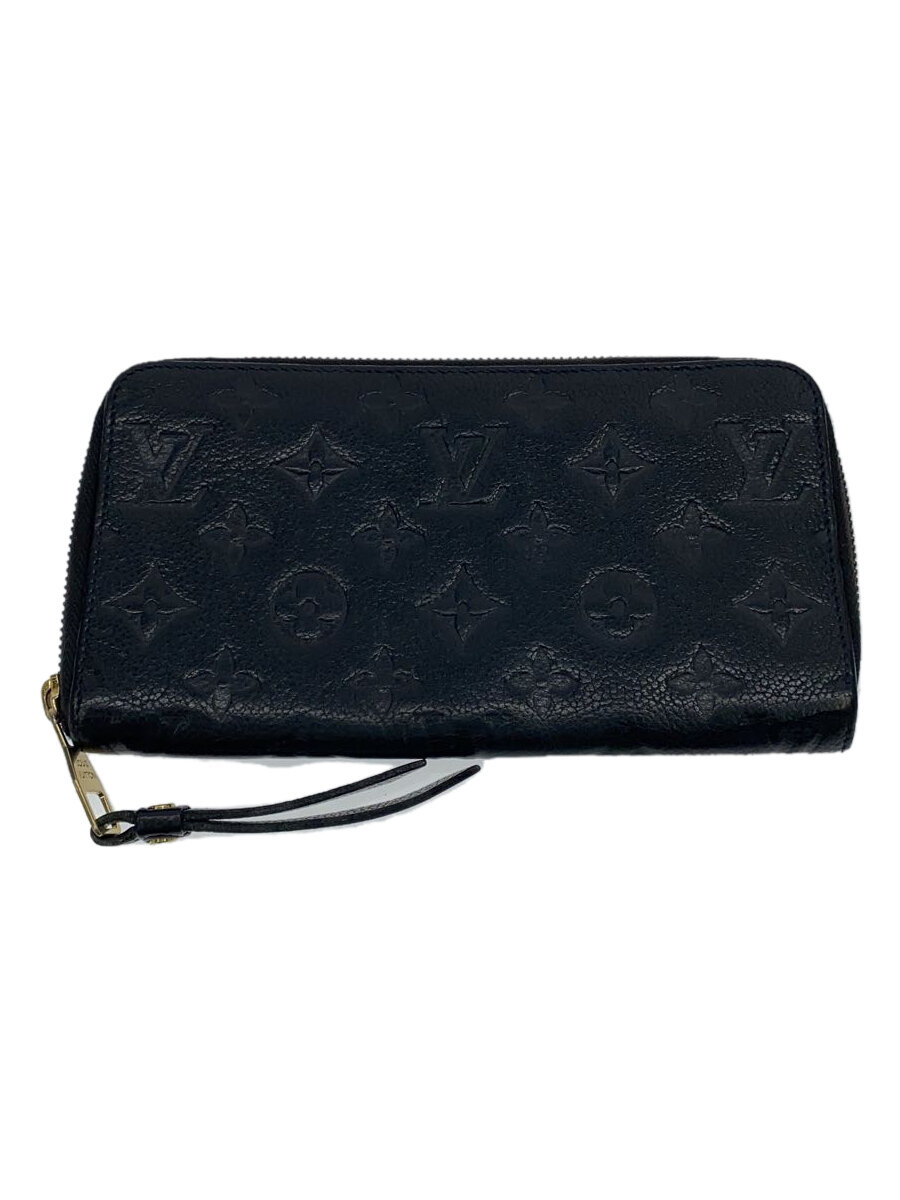 【中古】LOUIS VUITTON◆ジッピー・ウォレット_モノグラム・アンプラント/牛革/BLK/総柄/メンズ【服飾雑貨他】