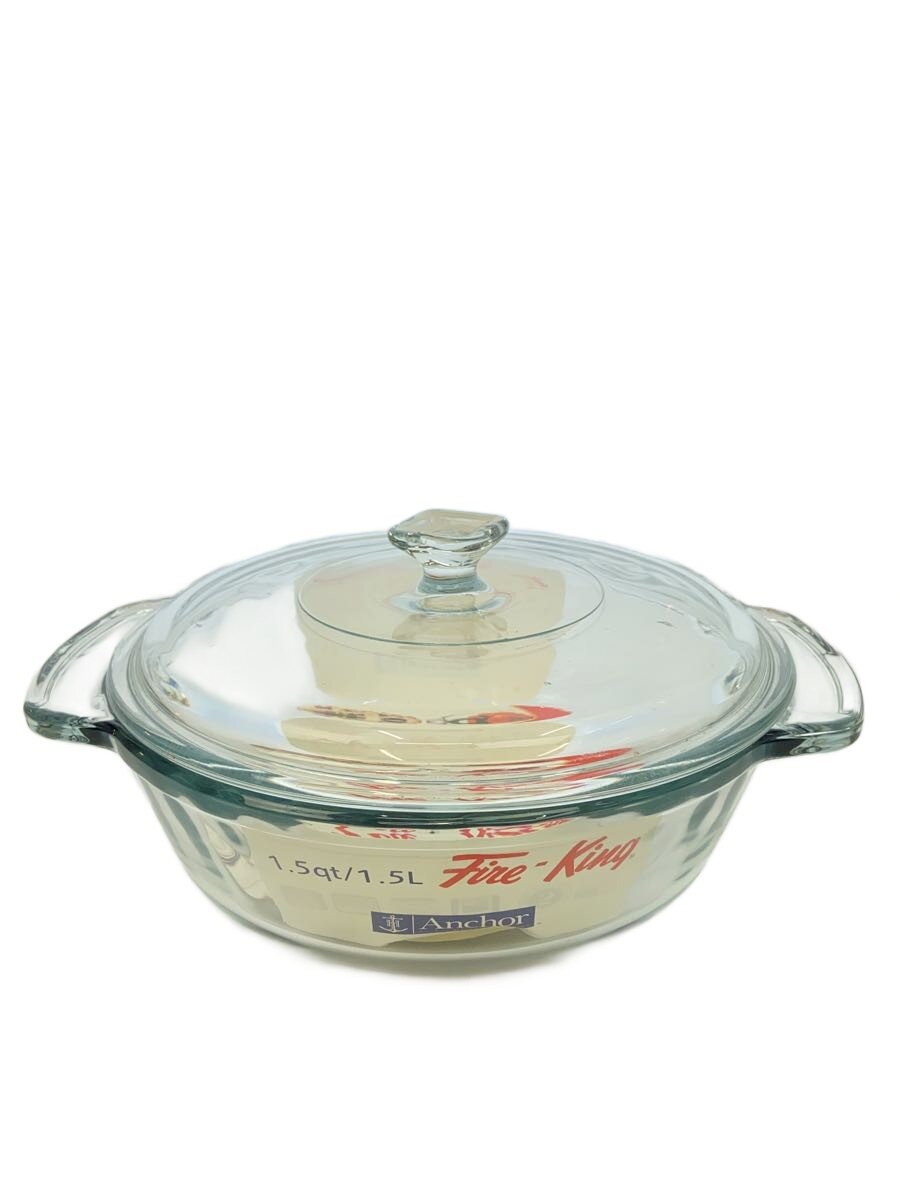 【中古】Fire King◆キャセロール/21/Anchor Hocking/鍋/電気容量:1.5L/CLR//【勝手もと装置】