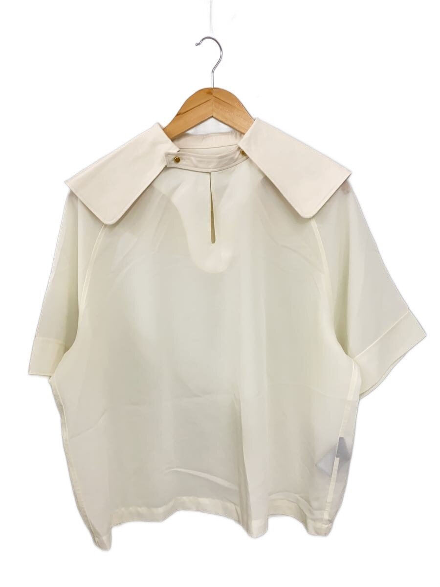 【中古】THE RERACS◆半袖トップ/36/ポリエステル/WHT/無地//【レディース御召しもの】