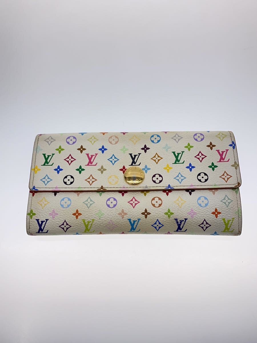 【中古】LOUIS VUITTON◆ポルト・フォイユ・サラ_モノグラム・マルチ色つや_マルチ色つや/PVC/マルチ色つや/レディース【服飾雑貨他】