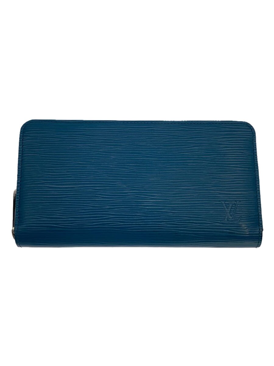 【中古】LOUIS VUITTON◆ジッピー・ウォレット_エピ_BLU/レザー/BLU/メンズ【服飾雑貨他】