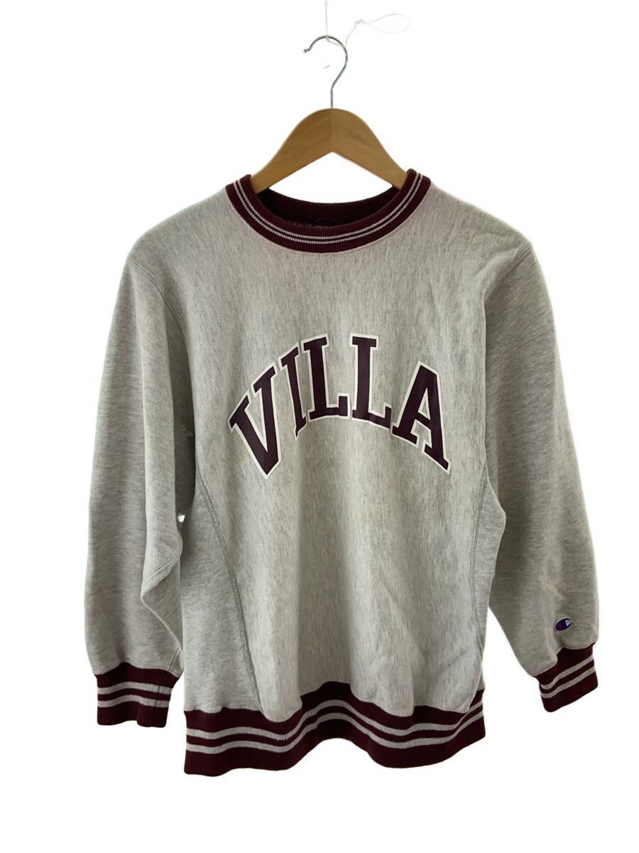 【中古】Champion◆Vintage/80s/REVERSE WEAVE/流汗/VILLA/アーチ形ロゴタイプ/SIZE:M/薄墨色【メンズウェア】