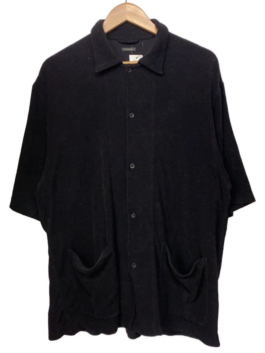 【中古】COMOLI◆半袖プルオーバー/2/綿織物/BLK/B01-05025//【メンズウェア】