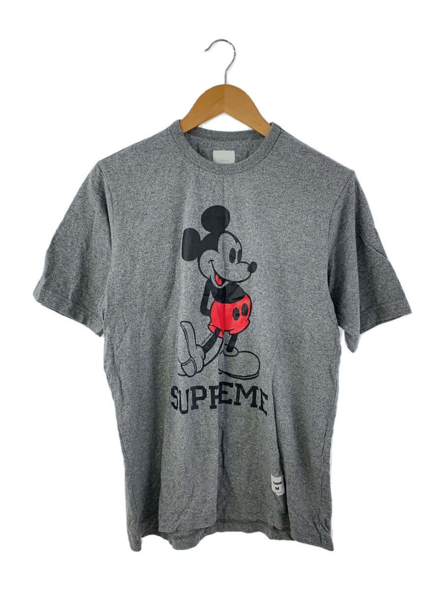 【中古】Supreme◆09AW/Disney Mickey Mouse Tee/M/綿織物/GRY//【メンズウェア】
