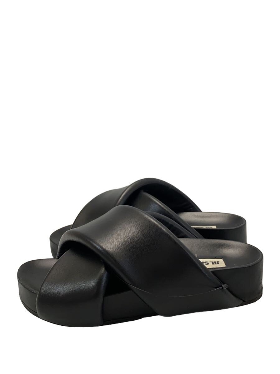 【中古】JIL SANDER◆サンダル/38/BLK/J15WP0043【シューズ】