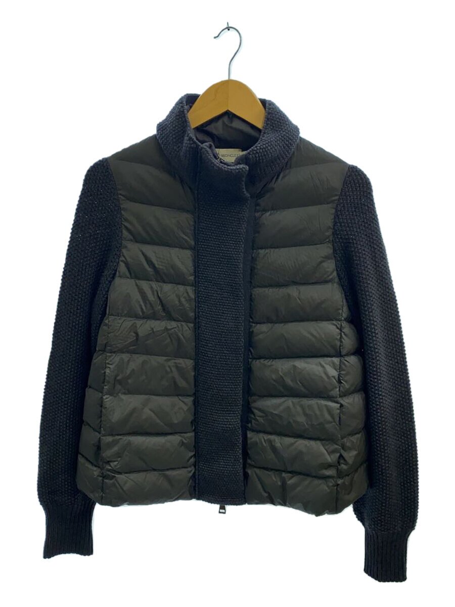【中古】MONCLER◆MAGLIONE TRICOT CARDIGAN/S/ナイロン/BLK/A2-093-94534-00-97381//【レディースお召しもの】