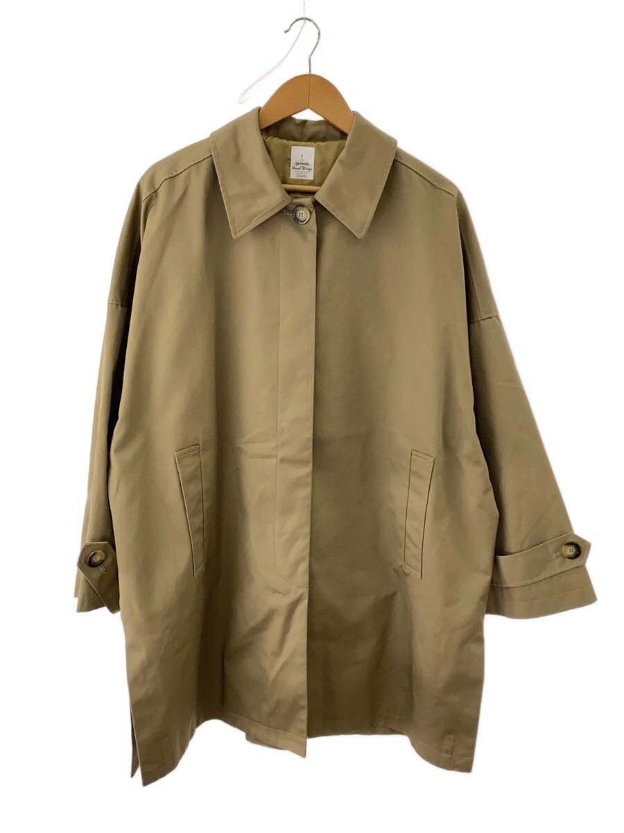 【中古】OUTDOOR PRODUCTS◆トレンチコート/FREE/ポリエステル/BEG/無地/25-020-074-3900-1-0//【レディース御召しもの】