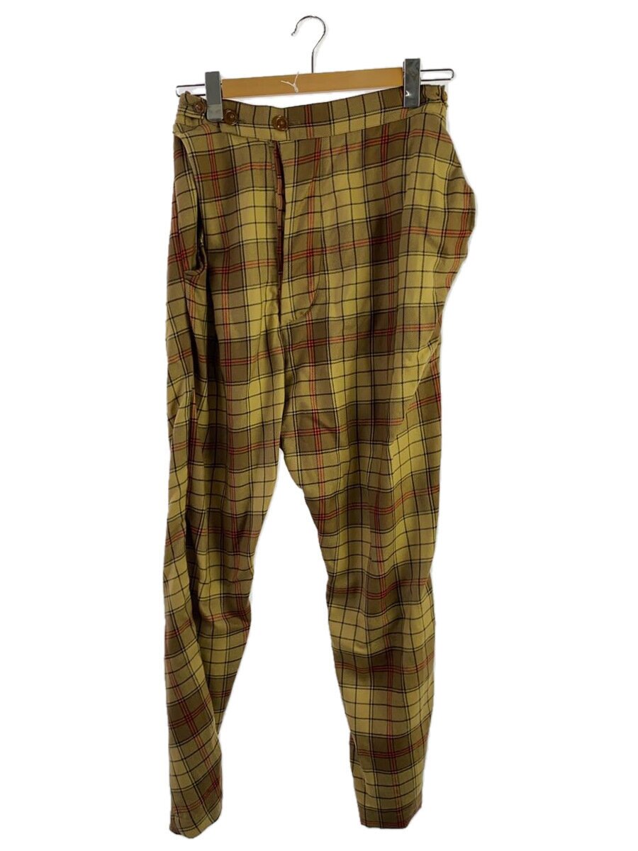 【中古】Vivienne Westwood◆ボトム/1/ウール/イエロー/チェック/12-03-752004/変形/捻じれスラックス/【メンズウェア】|2nd STREET 店