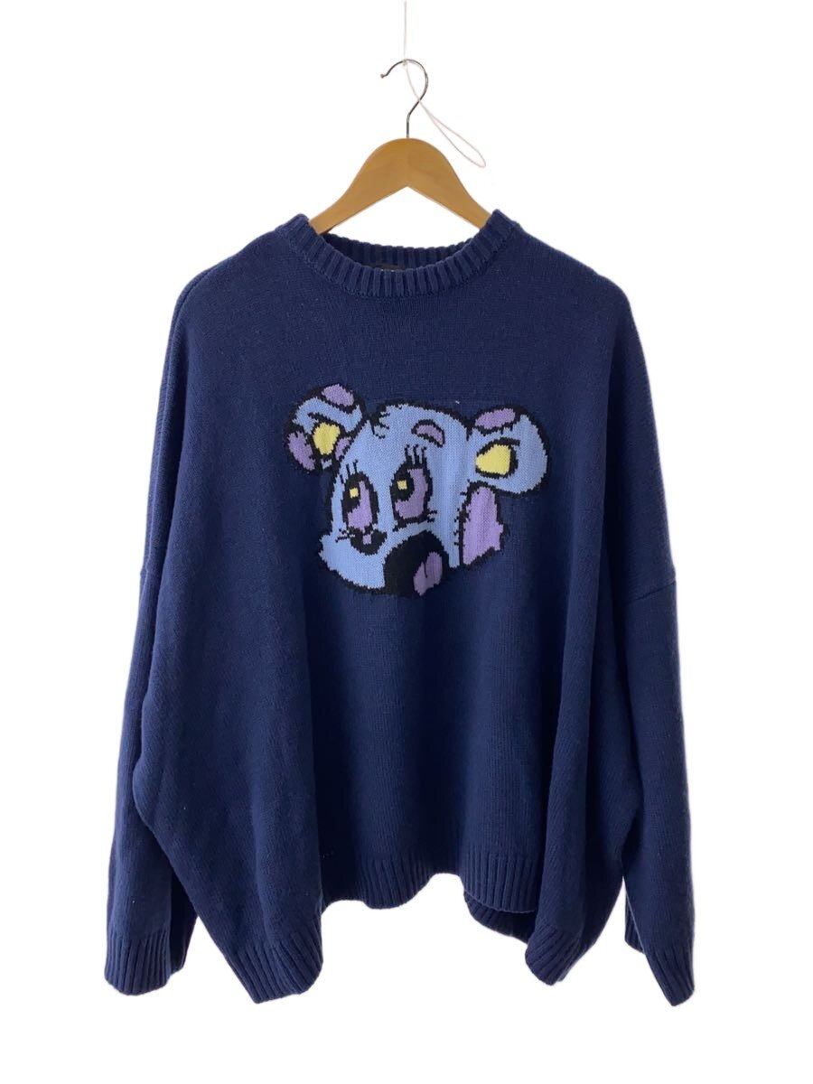 【中古】CANDY STRIPPER◆CND PATCHWORK BEAR/ニット・セーター(厚手)/2/アクリル/NVY/1219801【メンズウェア】|2nd STREET 店