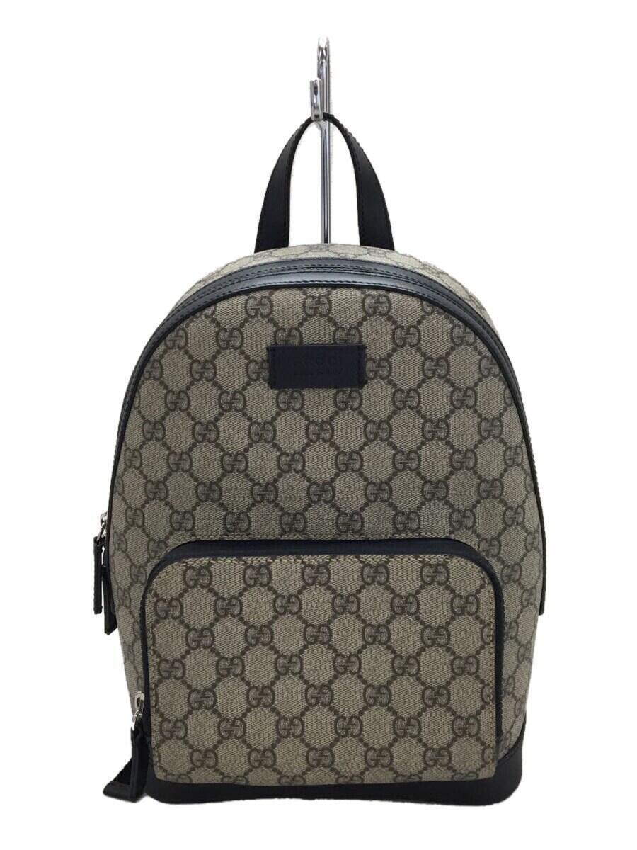 【中古】GUCCI◆背嚢_GGスプリーム/PVC/BEG【御徒面子】