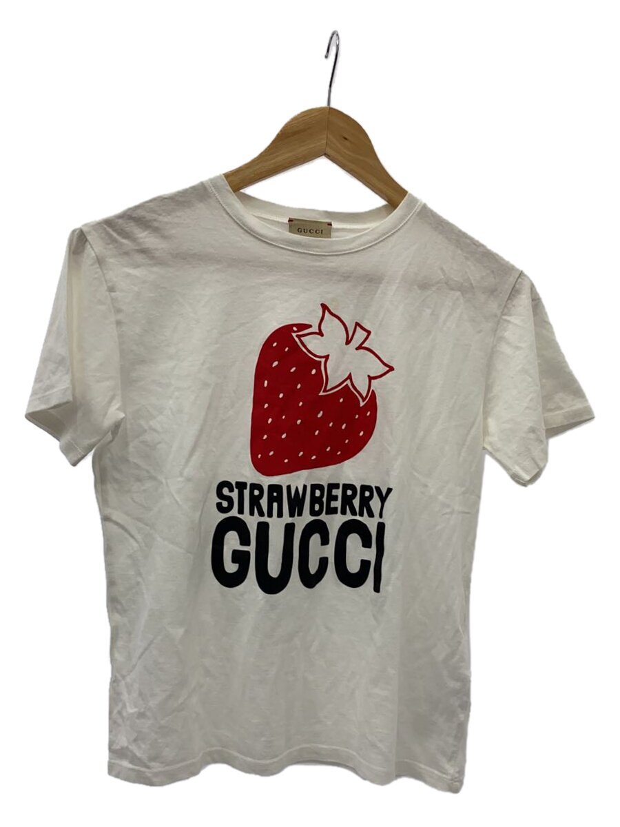 【中古】GUCCI◆ティーシャツ/10/綿織物/WHT/刷り上げる/609675 XJD25【レディース御召しもの】