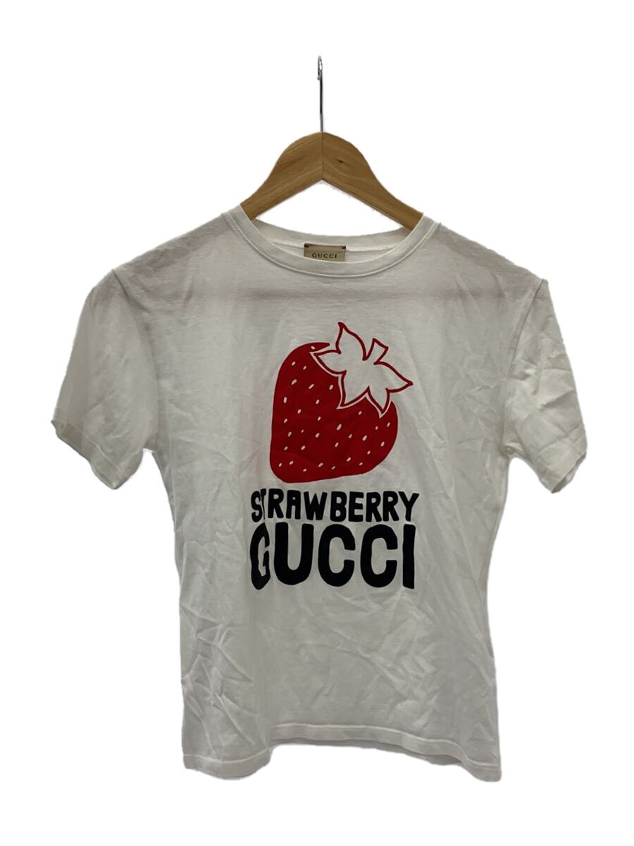 【中古】GUCCI◆ティーシャツ/10/綿織物/WHT/刷り上げる/609675 XJD25【レディース御召しもの】