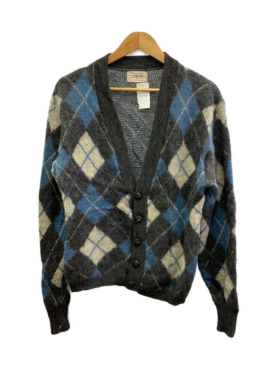 【中古】PURITAN◆60s/モヘヤジレー/胡桃名取り草/ジレー(朦々たる)/42/羊毛/GRY/総柄//【メンズウェア】