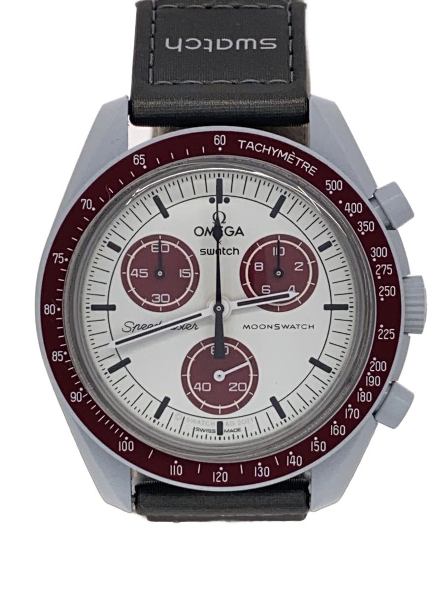 【中古】OMEGA◆×SWATCH/石英ウオッチ/アナログ/S033M101【服飾雑貨他】