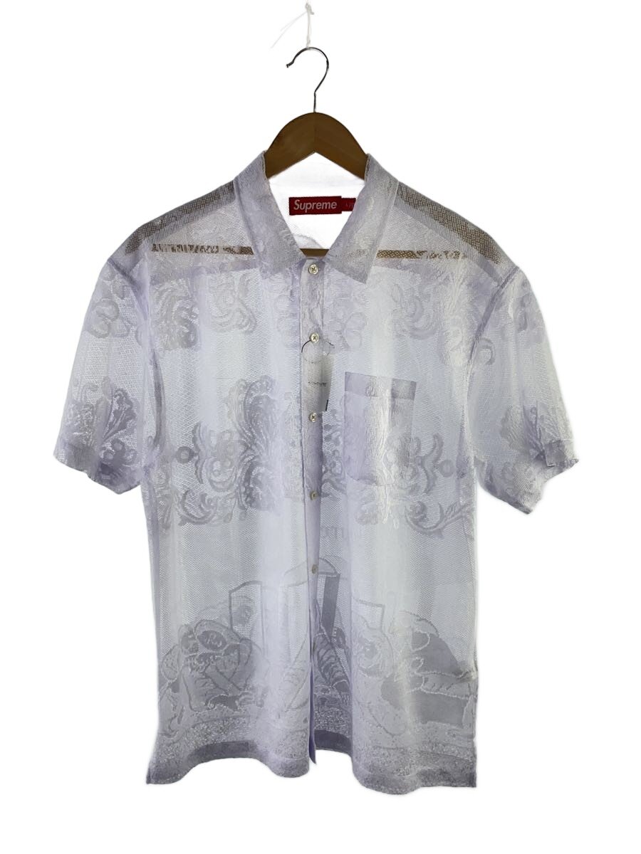 【中古】Supreme◆半袖プルオーバー/L/ポリエステル/WHT/25ss Last Supper Lace Shirt【メンズウェア】