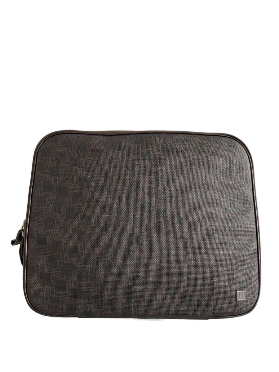 【中古】dunhill◆ブリーフ入れもの/なめし革/BRW/総柄【御徒面子】