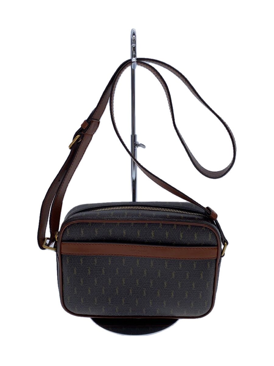 【中古】SAINT LAURENT◆ショルダーバッグ/なめし革/BRW/総柄/ARS669957/サンローラン【御徒面子】