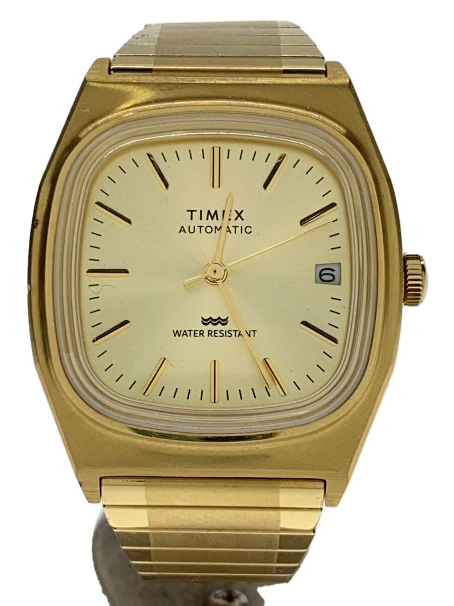 【中古】TIMEX◆自動小銃巻ウォッチ/アナログ/ステンレス鋼/GLD/GLD/SS/TW2Y07200/? NULL ?【服飾雑貨他】