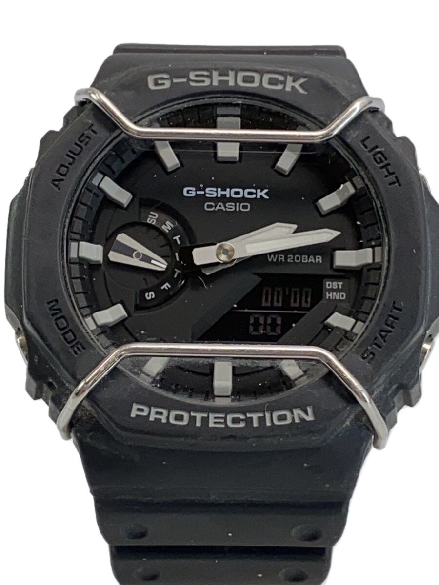 【中古】CASIO◆石英ウオッチ_G-SHOCK/デジアナ/天然ゴム/GRY/GRY【服飾雑貨他】