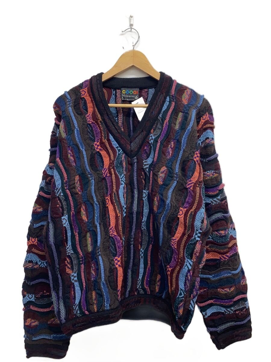 【中古】COOGI◆編み物・プルオーバー(朦々たる)/S/羊毛/マルチ色つや【メンズウェア】