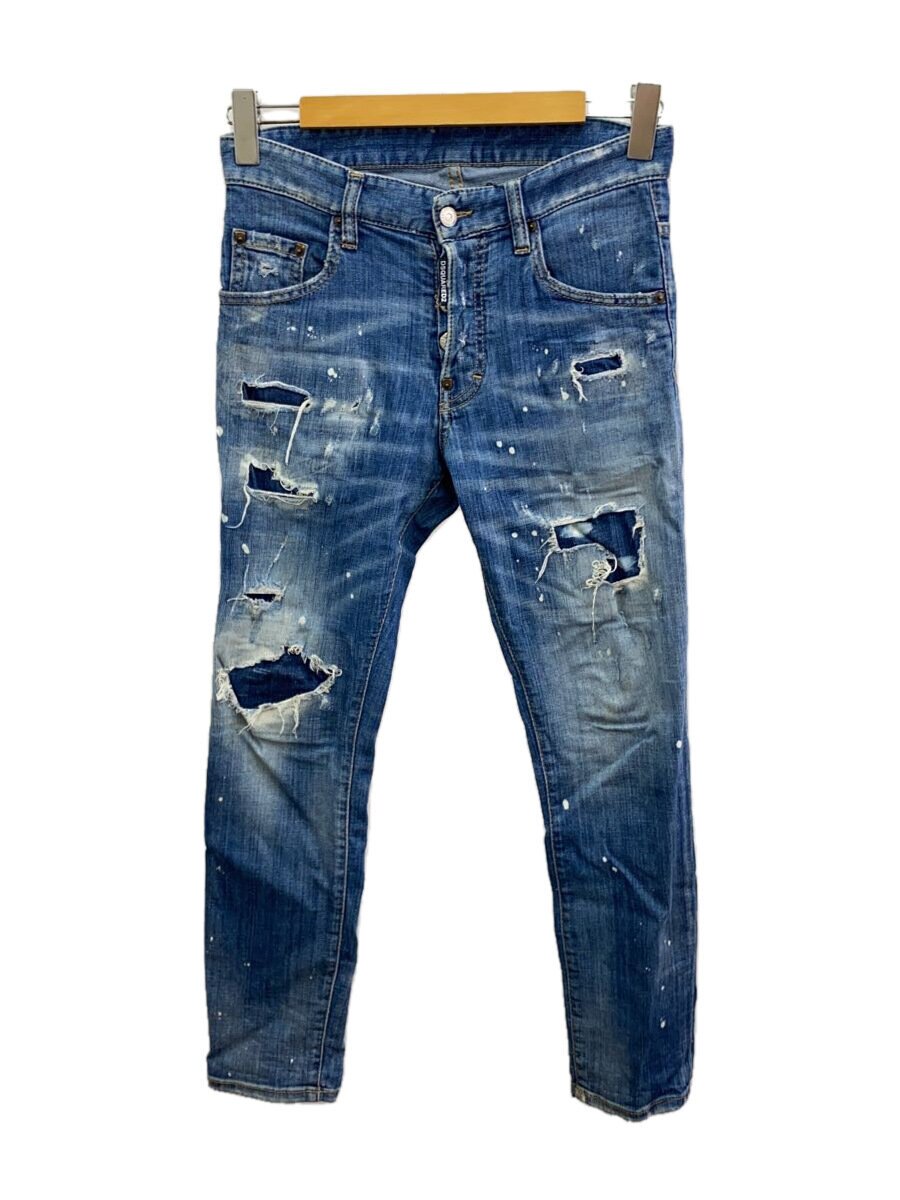 【中古】DSQUARED2◆ボトム/42/コットン/IDG/S74LB0603/ダメージ加工/ペイント【メンズウェア】|2nd STREET 店