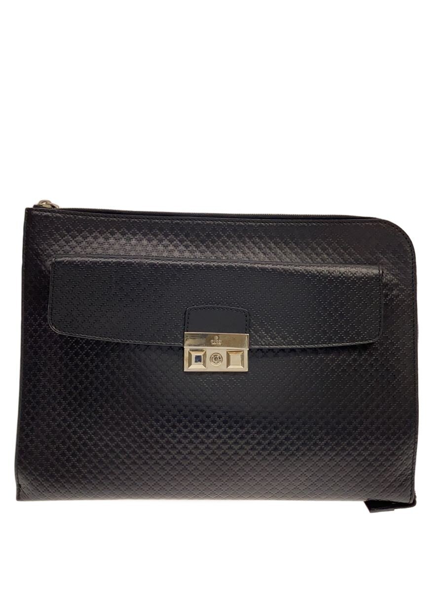 【中古】GUCCI◆二番め御徒面子/なめし革/BLK/268188【御徒面子】