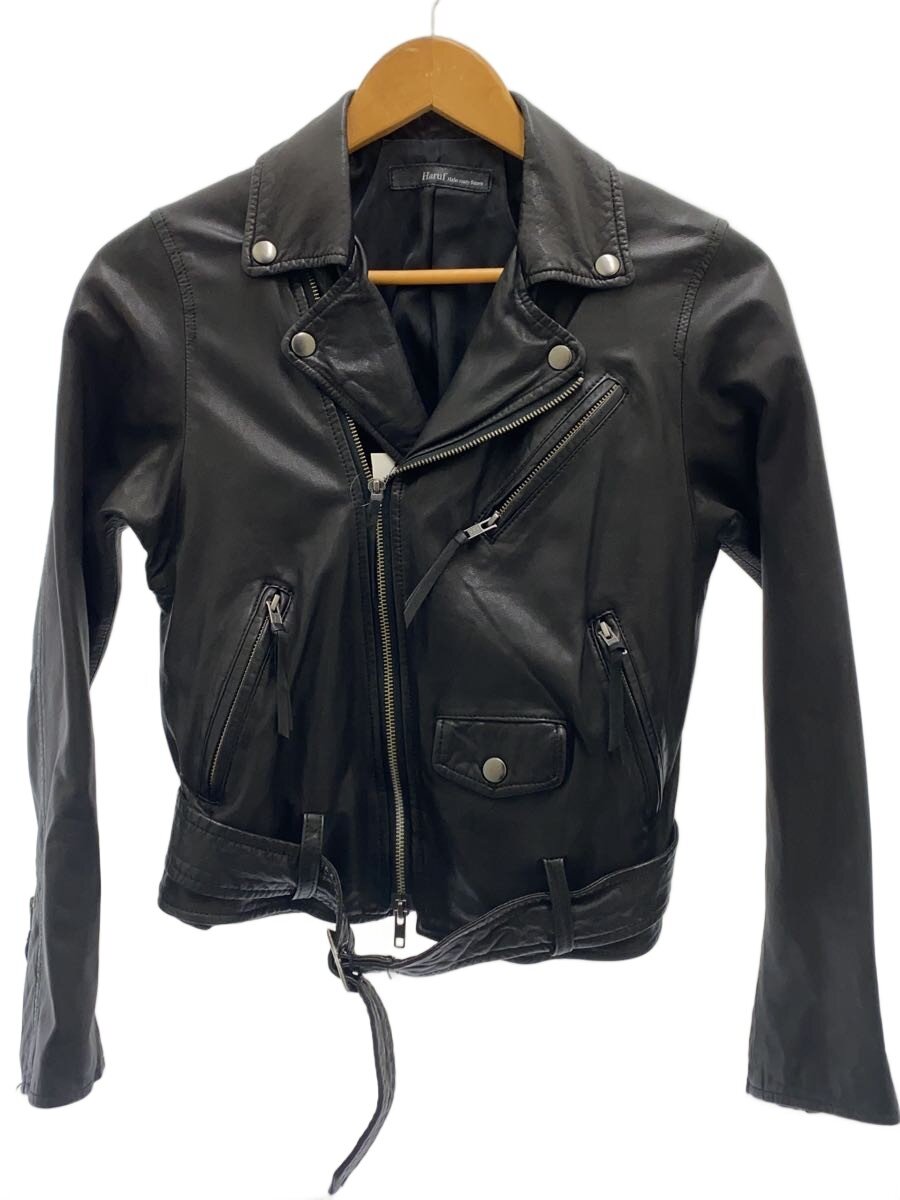 【中古】Haruf◆ダブルライダースジャケット/L/山羊革/BLK【メンズウェア】｜2ｎｄ STREET 店