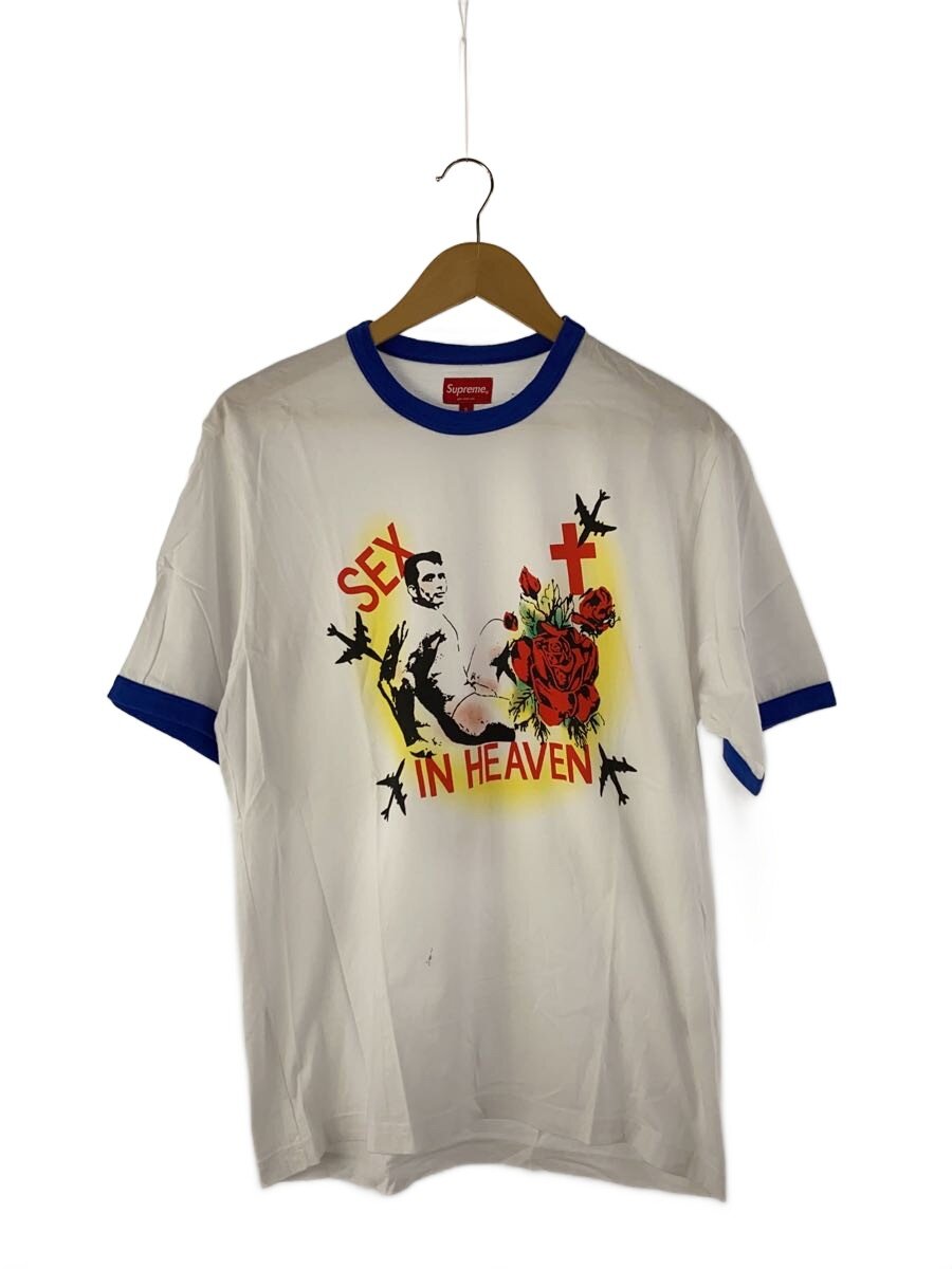 【中古】Supreme◆23SS/Sex インチ Heaven Ringer Tee/プルオーバー/S/綿織物/WHT【メンズウェア】