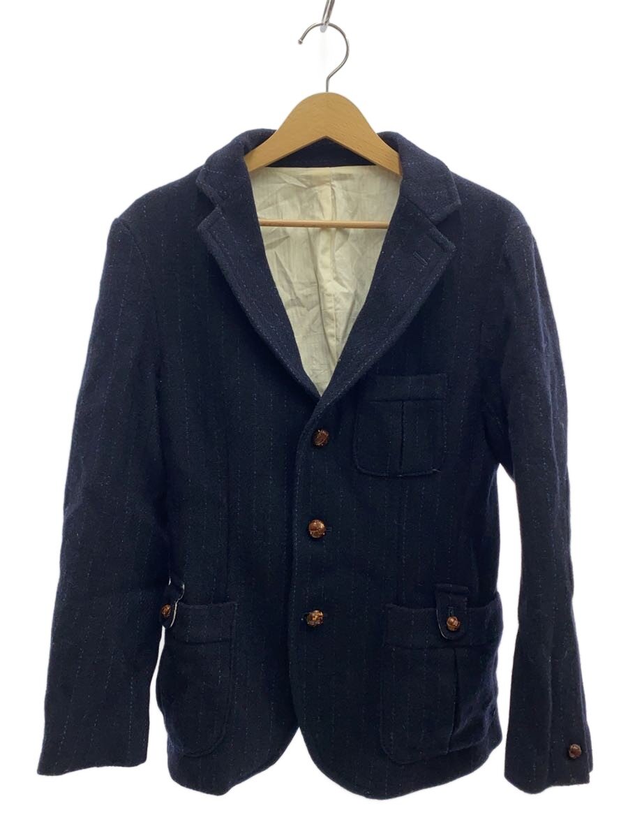 【中古】The DUFFER of St.GEORGE◆テーラードジャケット/M/ウール/NVY/ストライプ【メンズウェア】｜2ｎｄ STREET 店