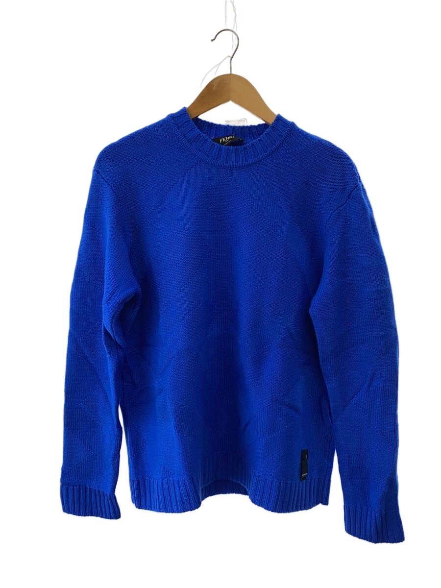 【中古】FENDI◆編み物・スウェーター(朦々たる)/48/羊毛/BLU/FZY490 AH2X//【メンズウェア】