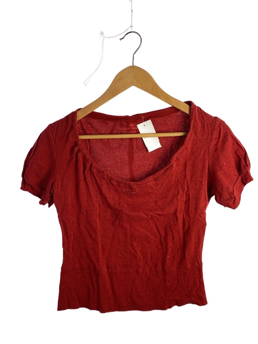 【中古】Vivienne Westwood RED LABEL◆ティーシャツ/M/綿織物/RED//【レディース御召しもの】
