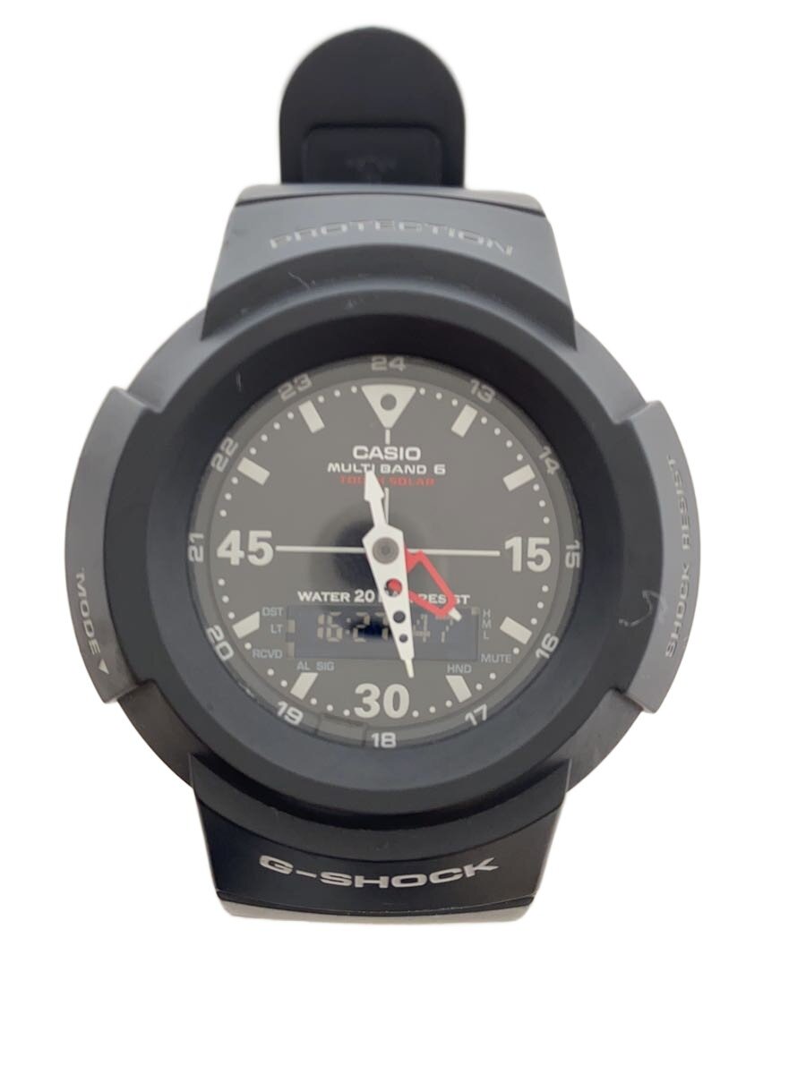【中古】CASIO◆ソーラーウオッチ_G-SHOCK/デジアナ/BLK/BLK【服飾雑貨他】