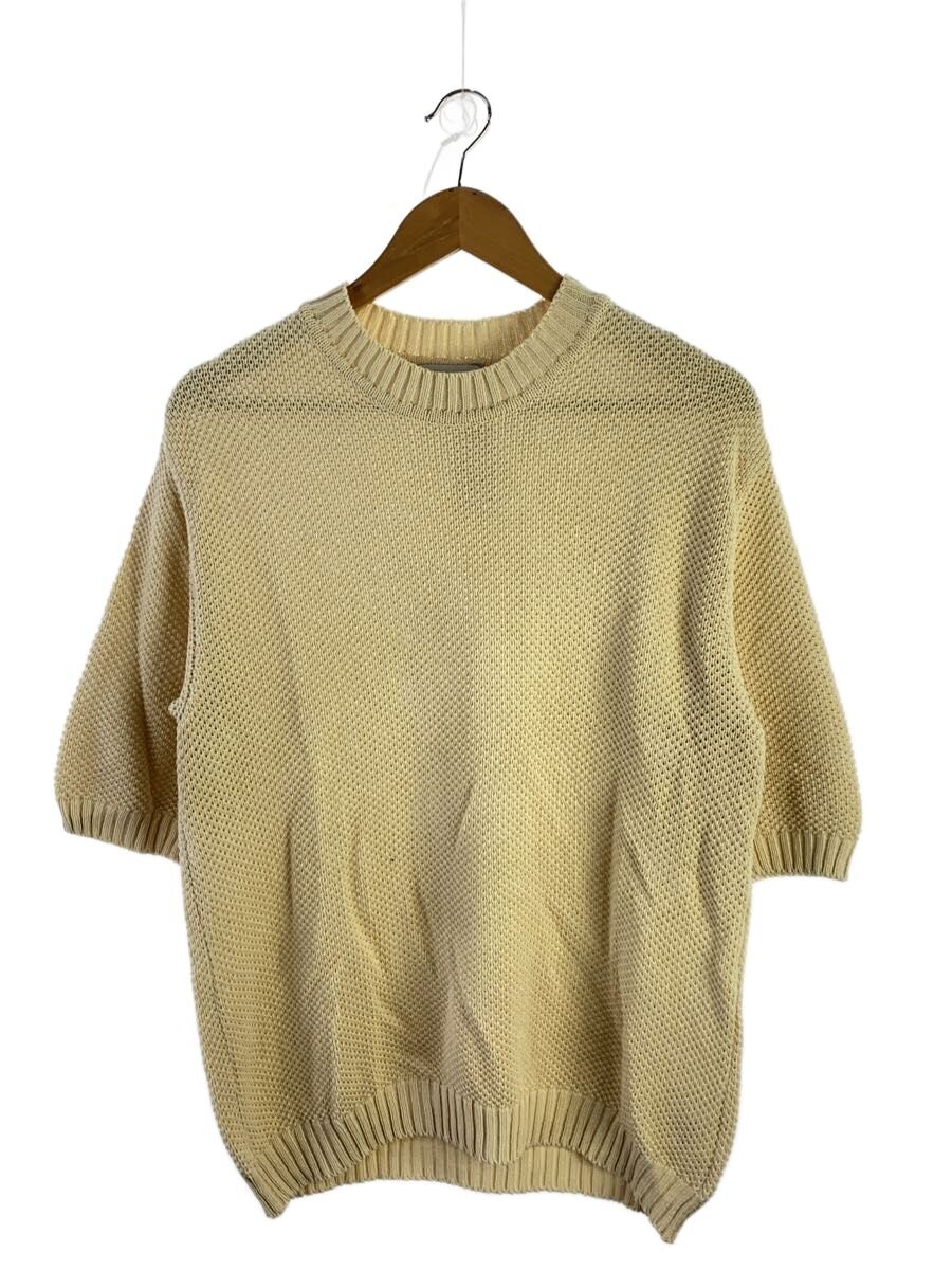 【中古】編み物・ティーシャツ(薄っぺら)/S/綿織物/BEG/8218-343-0217【メンズウェア】