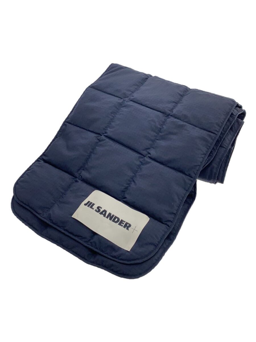【中古】JIL SANDER◆キルティングダウンマフラー/ポリエステル/BLK/レディース/jppt590094//【服飾雑貨他】