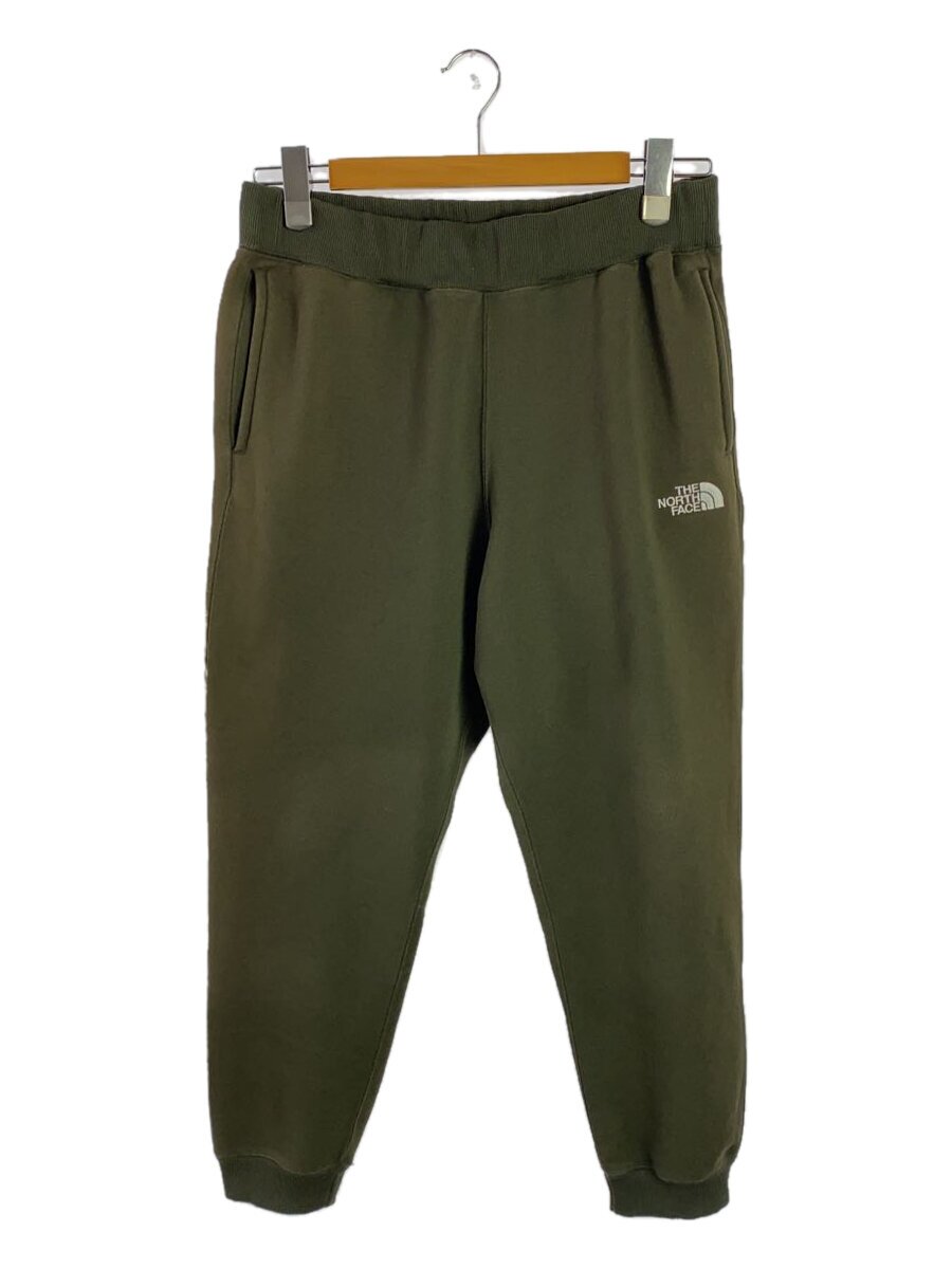 【中古】THE NORTH FACE◆HEATHER SWEAT PANT_ヘザースウェットパンツ/M/ポリエステル/KHK【メンズウェア】