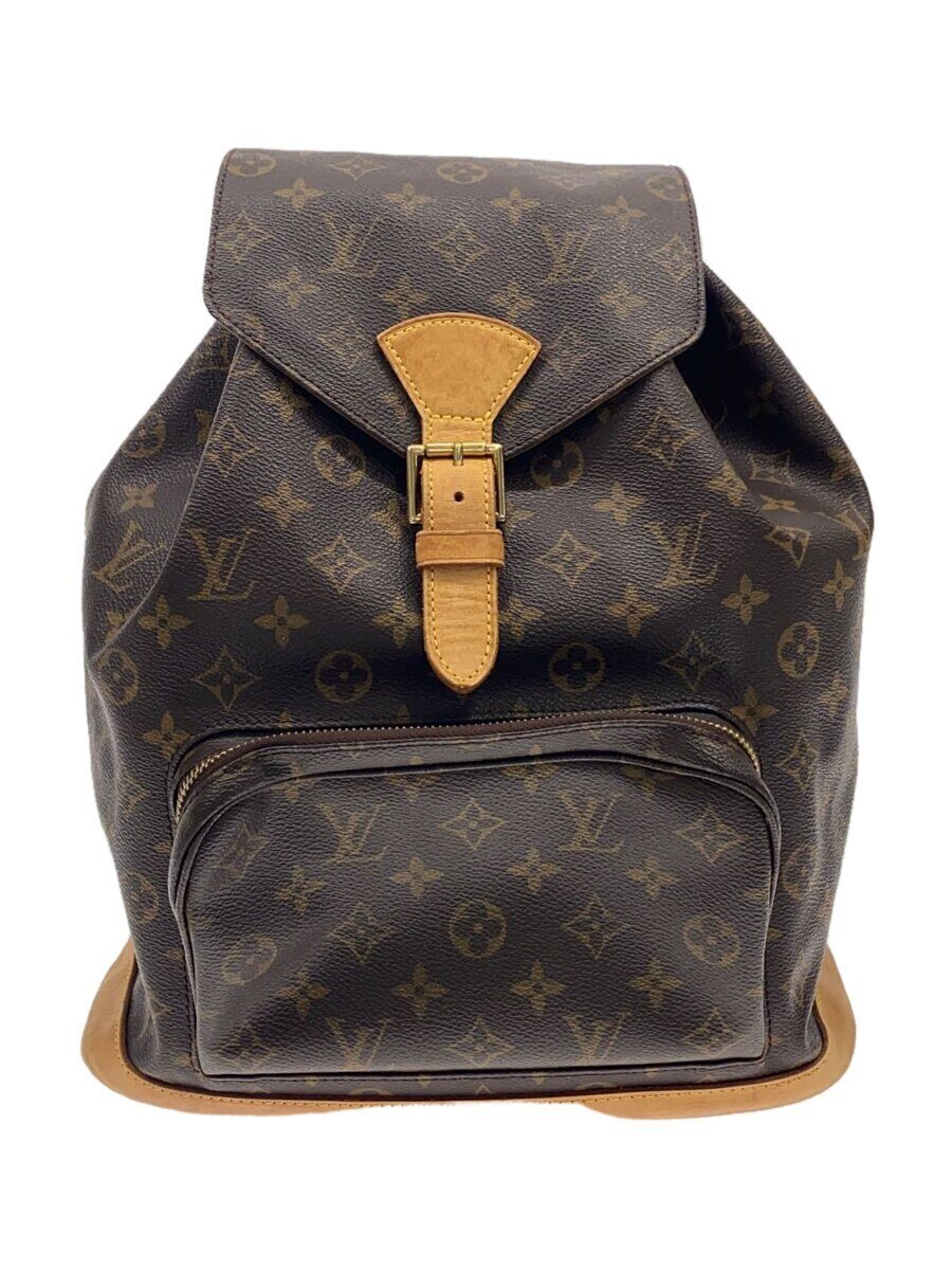 【中古】LOUIS VUITTON◆モン掏摸_モノグラム・帆布_BRW/PVC/BRW【御徒面子】