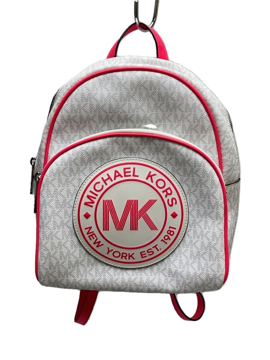 【中古】MICHAEL KORS◆背嚢/--/WHT/総柄/35F9空想科学小説0B2B【御徒面子】