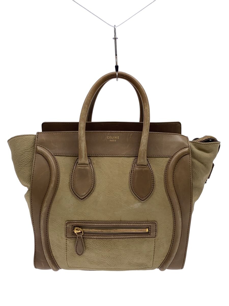 【中古】CELINE◆トートバッグ/レザー/BEG/無地/ラゲージ/ハンドバッグ【バッグ】|2nd STREET 店